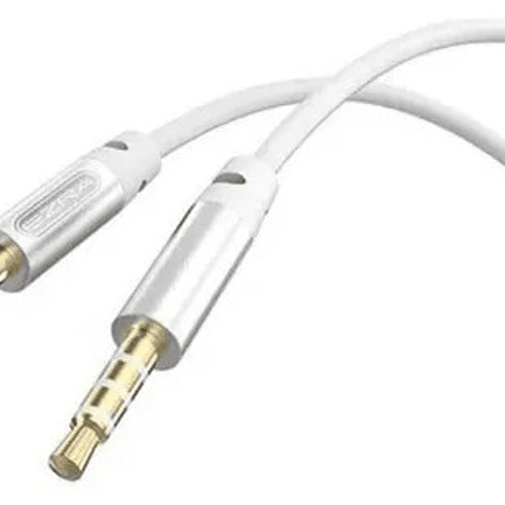 Cable auxiliar con micrófono y control de volumen (blanco) - EZRA 3