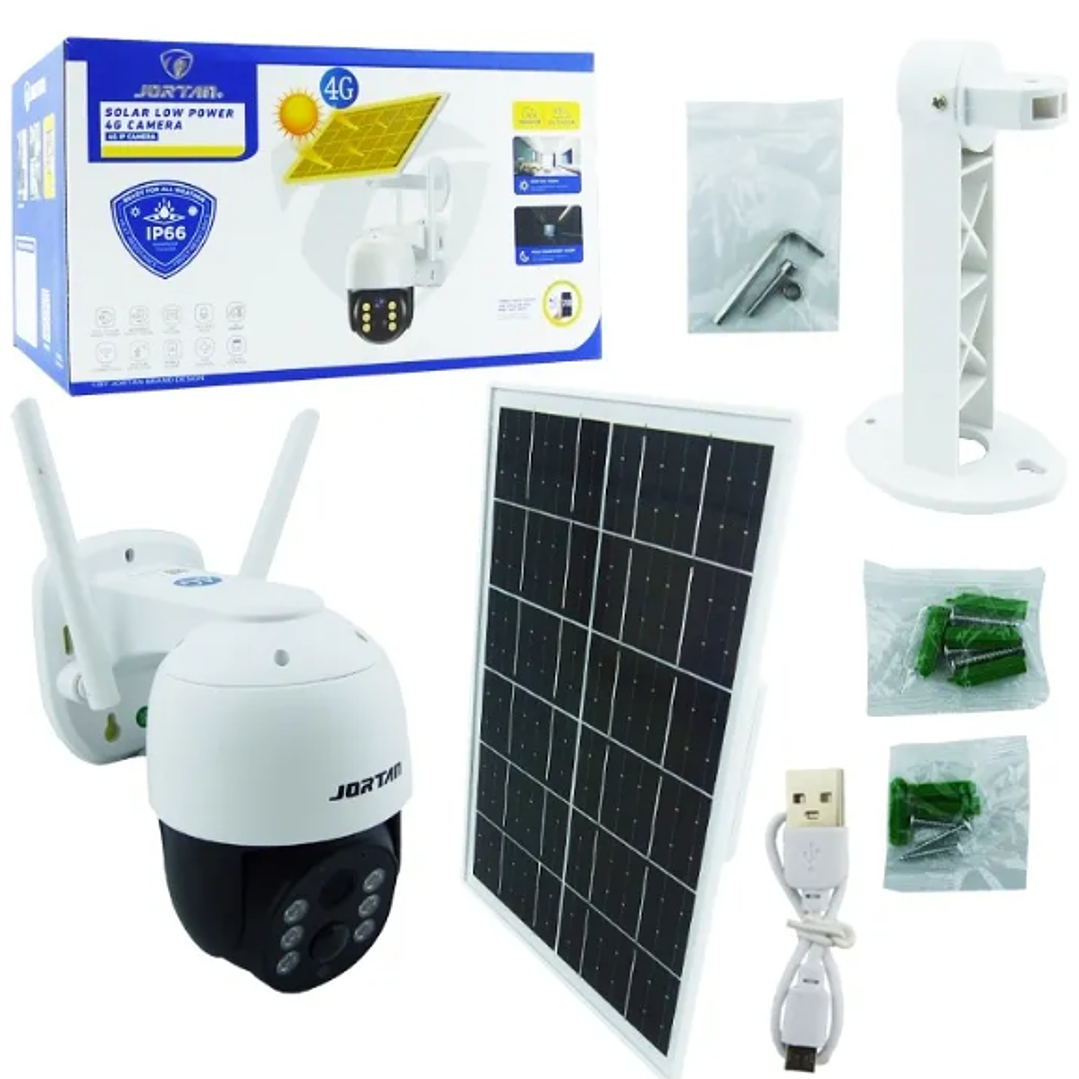 Cámara de seguridad Solar 4G - IP66 para uso exterior con panel solar - JORTAN 3