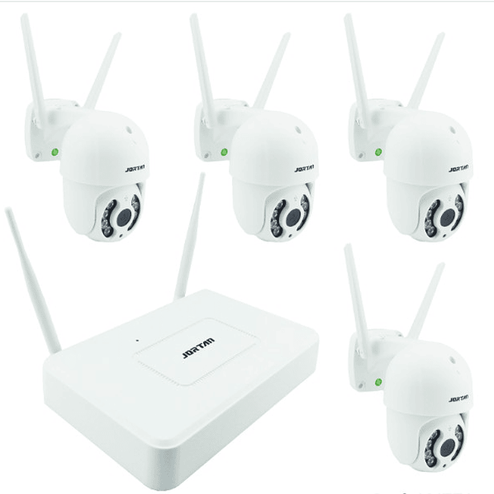 Kit cámaras de seguridad WiFi incluye 4 cámaras + NVR | HD 1080P -JORTAN 1