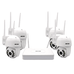 Kit cámaras de seguridad WiFi incluye 4 cámaras + NVR | HD 1080P -JORTAN