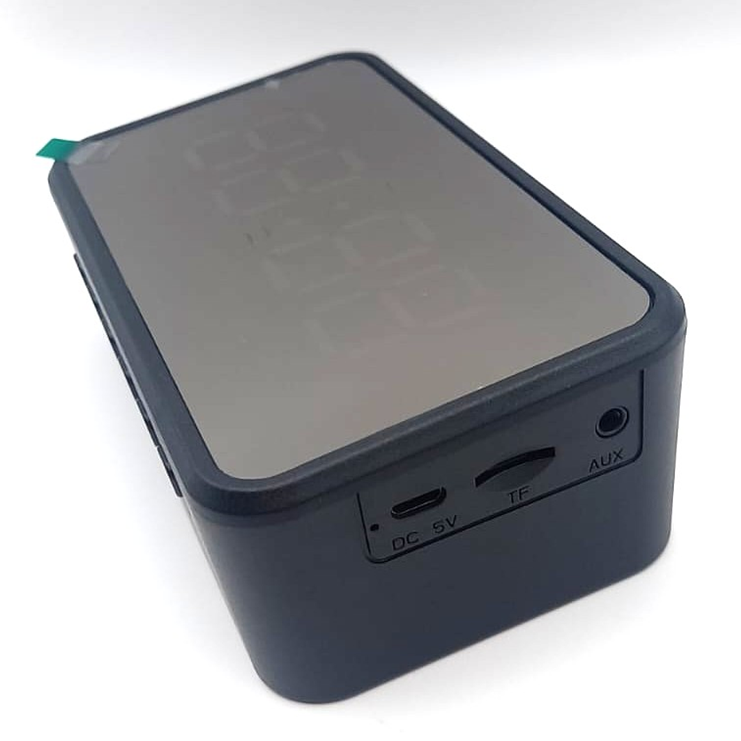 Clock Wireless Speaker BC-50 – Reloj Digital con Alarma, Bluetooth, FM y Pantalla LED 7