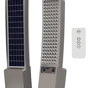 Luz led de pedestal con recarga solar– Iluminación para exterior/interior con control remoto