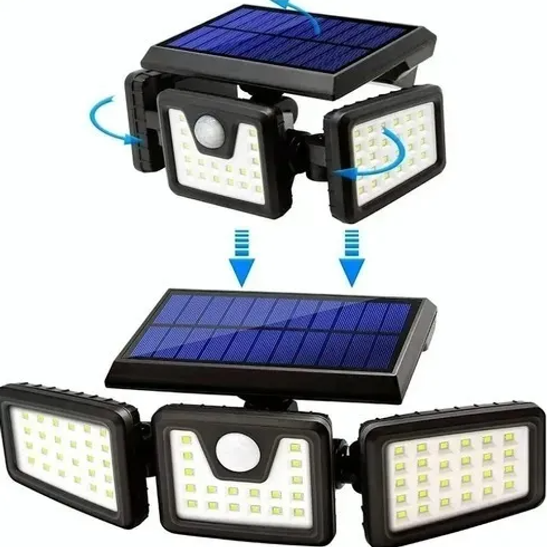 Luz solar  – Iluminación exterior con sensor de movimiento, control remoto y panel solar independiente -TASBEL TS-2656A 4