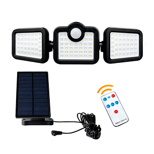 Luz solar  – Iluminación exterior con sensor de movimiento, control remoto y panel solar independiente -TASBEL TS-2656A