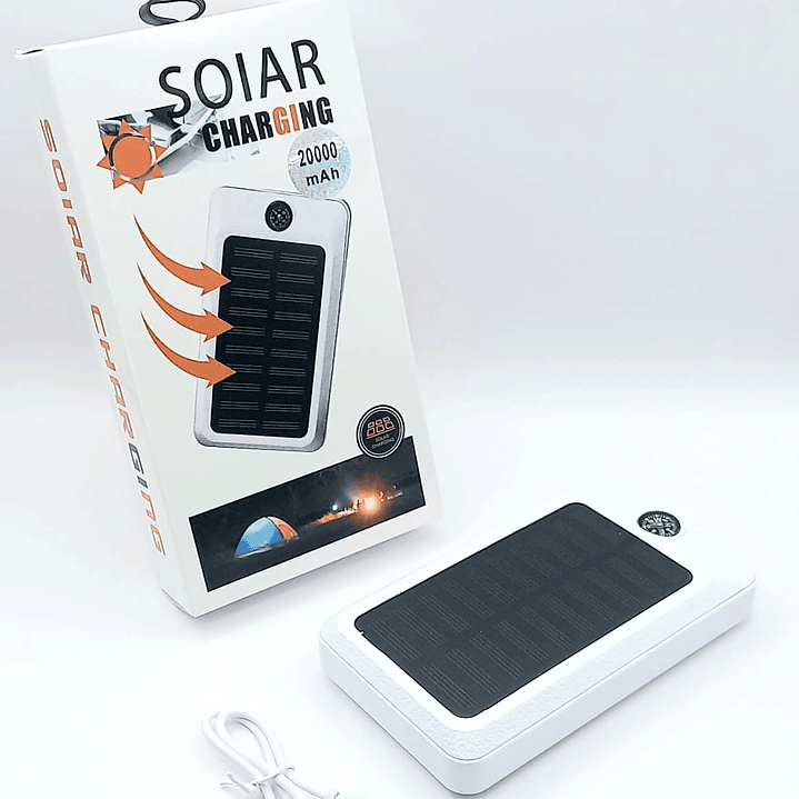 Cargador solar portátil - Powerbank de 20.000 mAh – Energía inteligente para aventuras y emergencias 5