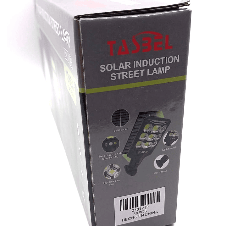  Foco led con sensor de movimiento y carga solar inteligente / Luz Solar -TASBEL TS-8037-B – 7