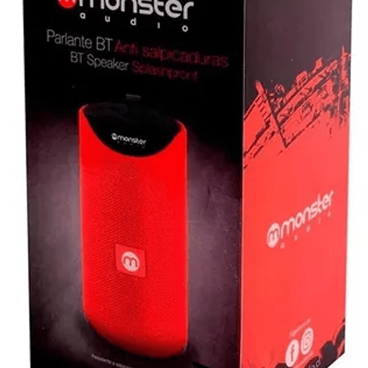 Parlante bluetooth MONSTER Audio P450R – Sonido portátil, diseño resistente y estilo vibrante 5