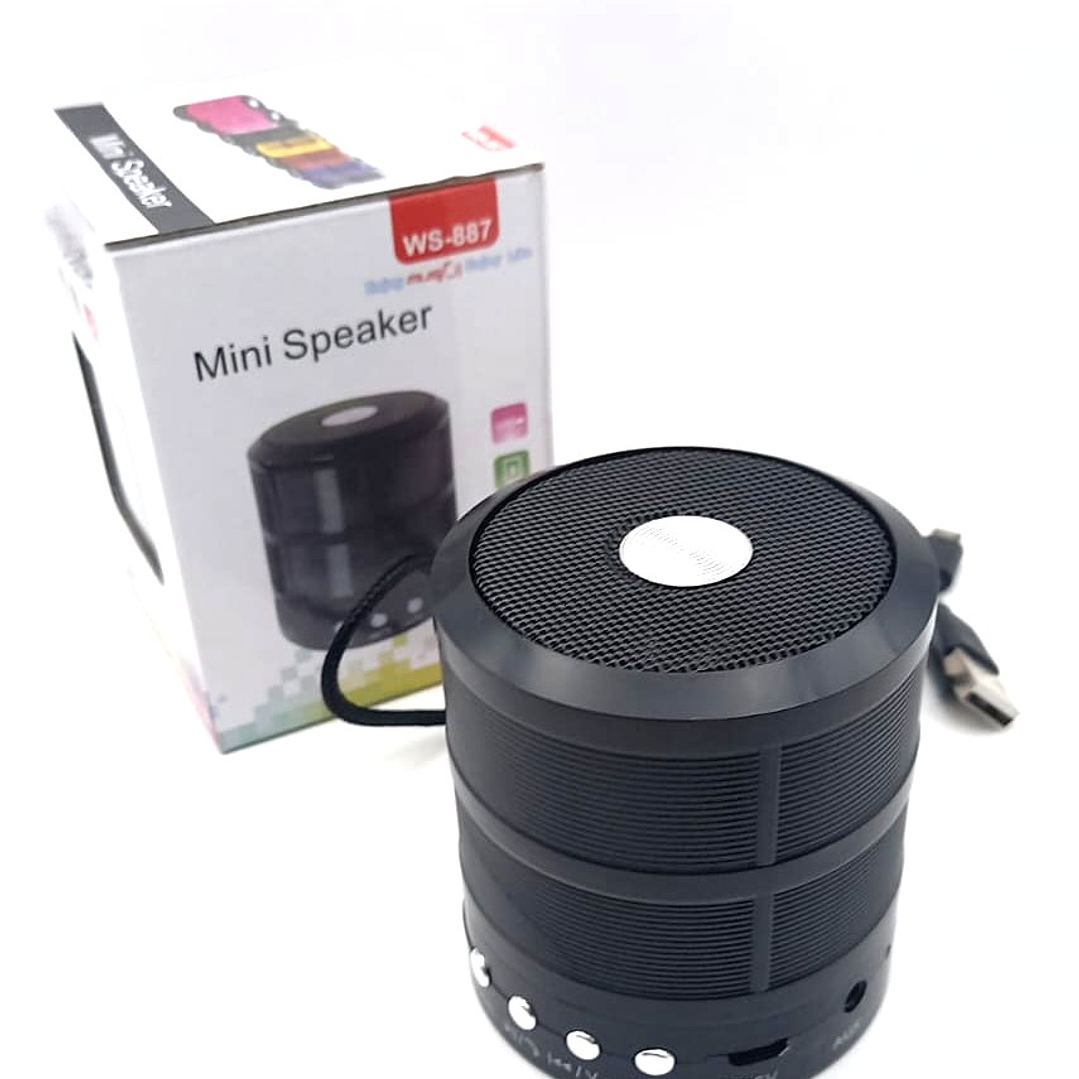 Mini Parlante Bluetooth WS-887 – Sonido Compacto, Conectividad Total y Estilo Portátil 6