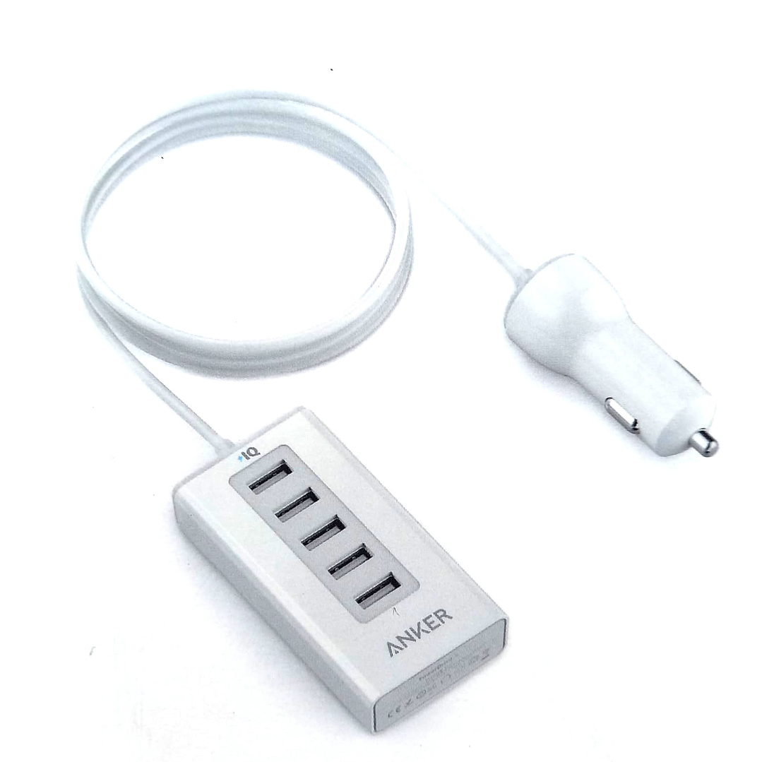Cargador USB para Auto ANKER PowerDrive 5 – 5 Puertos, 50W, Carga Inteligente PowerIQ 1