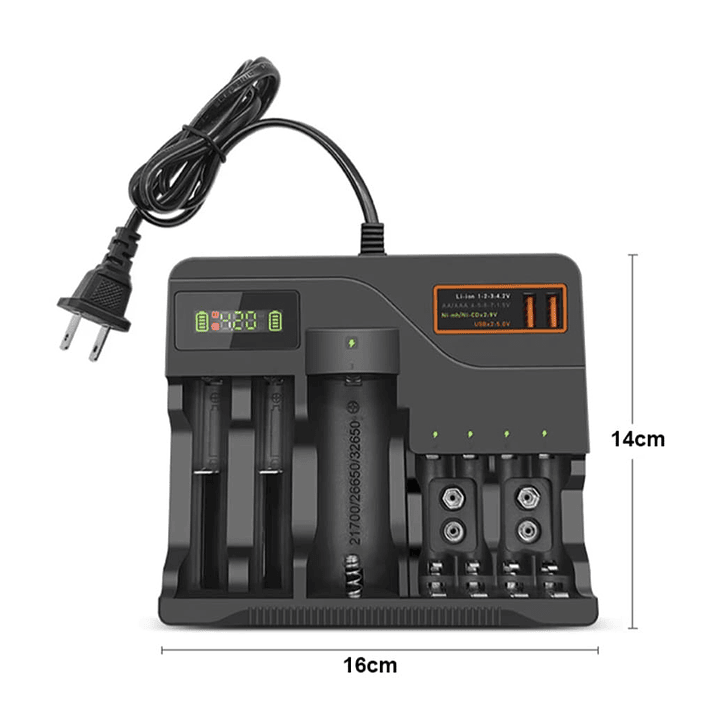 Cargador Inteligente MS-889 – Compatible con Baterías Li-ion, NiMH, NiCd y 9V 1