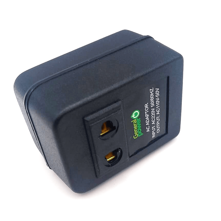 Autotransformador General Power 50W – Convertidor de Voltaje Portátil 220V a 110V 1