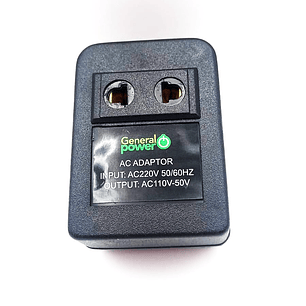 Autotransformador General Power 50W – Convertidor de Voltaje Portátil 220V a 110V