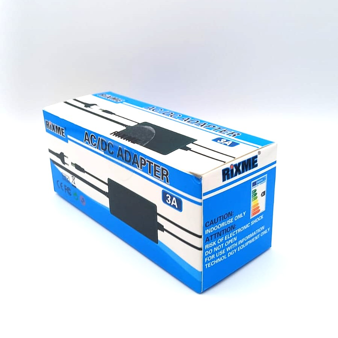Adaptador de Corriente RIXME AC/DC 12V 3A  Fuente de Poder Universal para Dispositivos Electrónicos 5