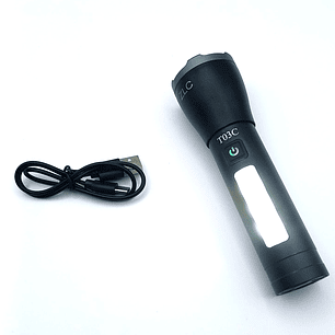 Linterna LED USB Recargable Multifunción  Compacta, Potente y Resistente al Agua