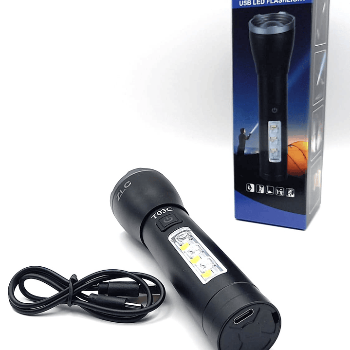 Linterna LED USB Recargable Multifunción  Compacta, Potente y Resistente al Agua 6