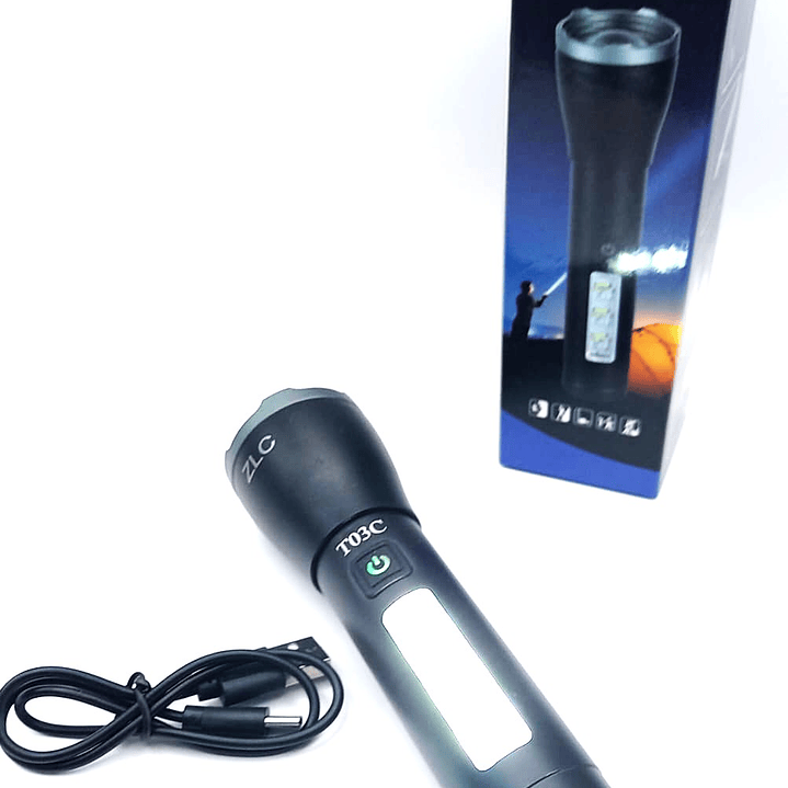 Linterna LED USB Recargable Multifunción  Compacta, Potente y Resistente al Agua 9
