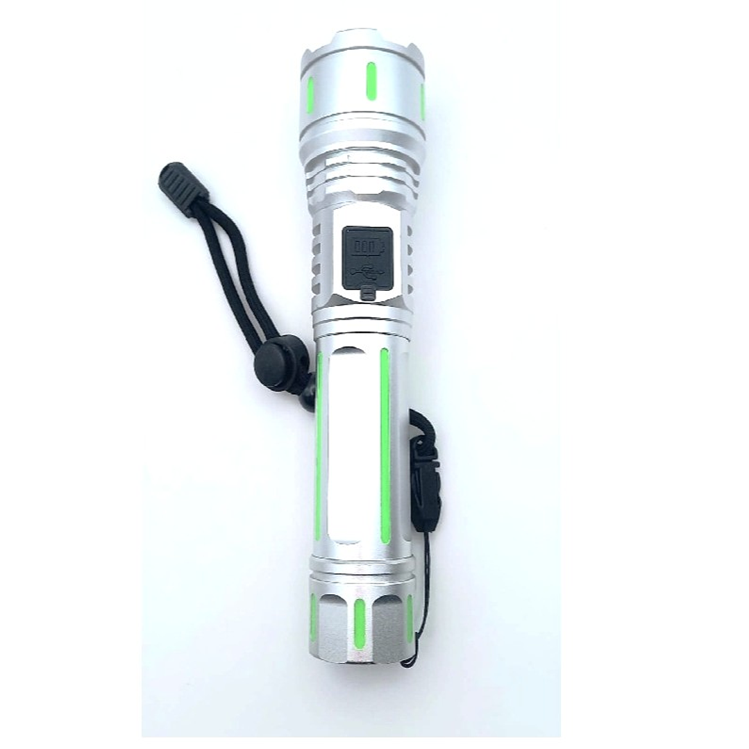 Linterna Recargable IRM-RM-1298L USB | Alta Potencia, Diseño Metálico y Larga Duración 1