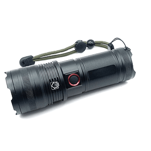 Linterna Recargable D-240215 USB  Aleación de Aluminio, Zoom y Power Bank