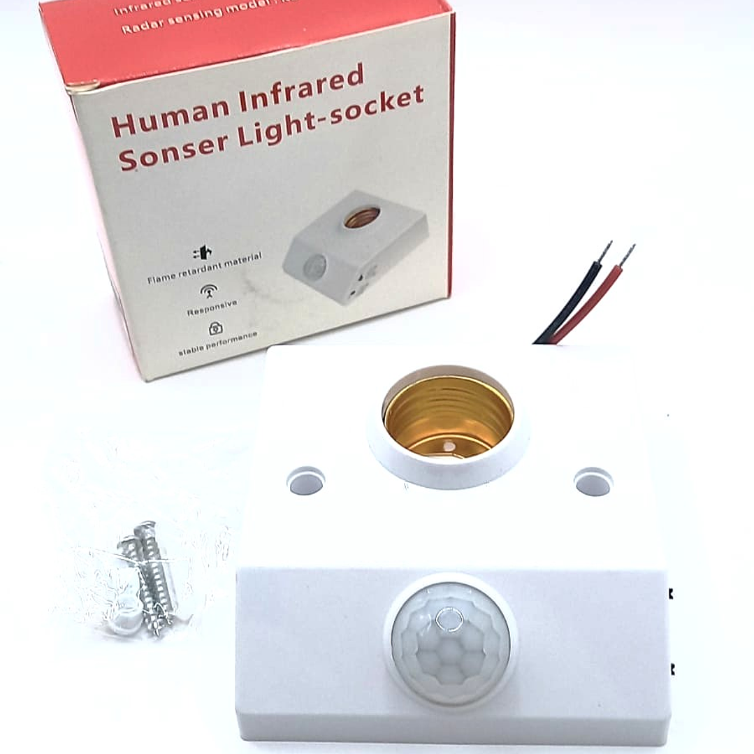 Portalámparas con Sensor de Movimiento Radar / Base para ampolleta E27 LED,  Encendido Automático y Material Ignífugo 4