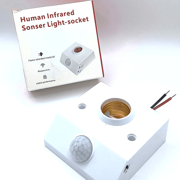 Portalámparas con Sensor de Movimiento Radar / Base para ampolleta E27 LED,  Encendido Automático y Material Ignífugo 5