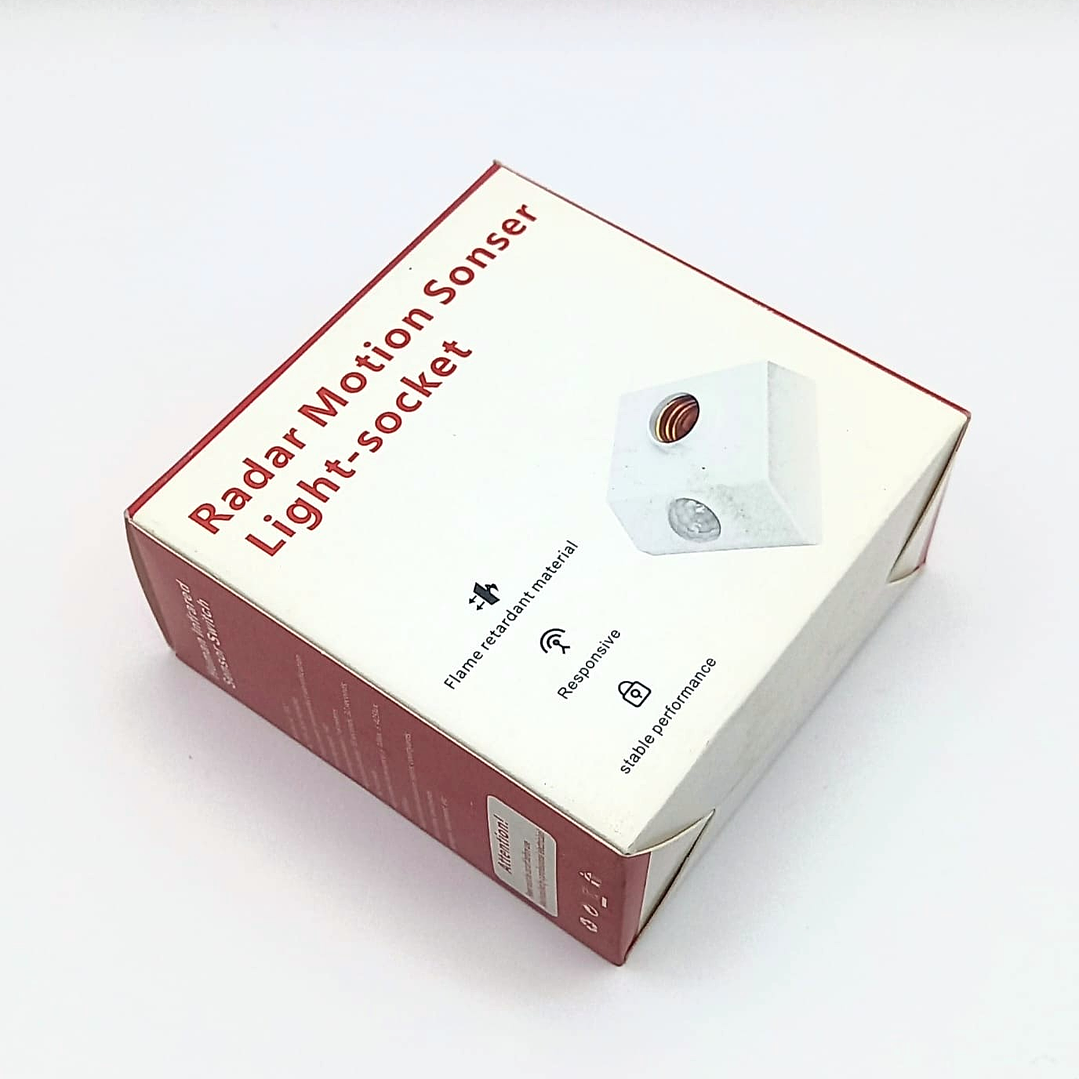 Portalámparas con Sensor de Movimiento Radar / Base para ampolleta E27 LED,  Encendido Automático y Material Ignífugo 7