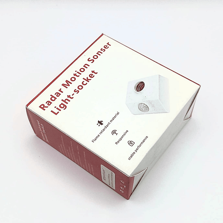 Portalámparas con Sensor de Movimiento Radar / Base para ampolleta E27 LED,  Encendido Automático y Material Ignífugo 7