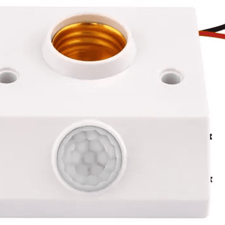 Portalámparas con Sensor de Movimiento Radar / Base para ampolleta E27 LED,  Encendido Automático y Material Ignífugo 8