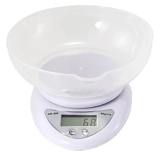 Balanza Digital de Cocina WH-B05 | Bowl Desmontable, 5kg x 1g y Función Tara