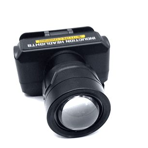 Linterna Frontal LED con Sensor de Inducción  |  Recargable Tipo-C, Zoom y Alta Potencia