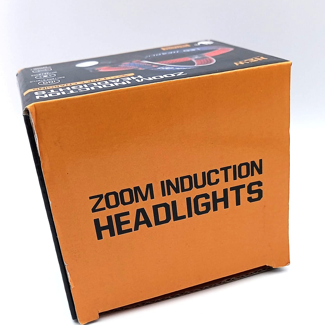 Linterna Frontal LED con Sensor de Inducción  |  Recargable Tipo-C, Zoom y Alta Potencia 8