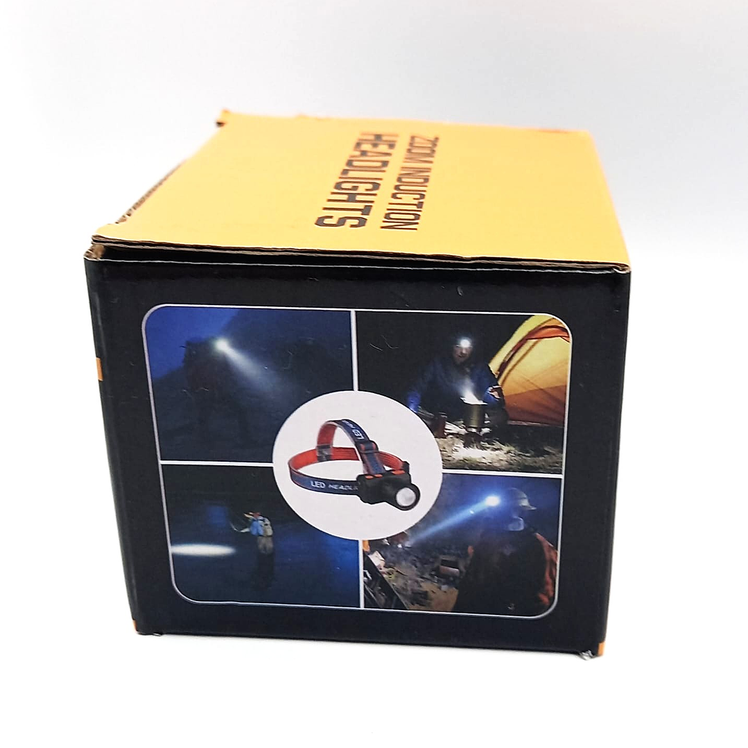 Linterna Frontal LED con Sensor de Inducción  |  Recargable Tipo-C, Zoom y Alta Potencia 9