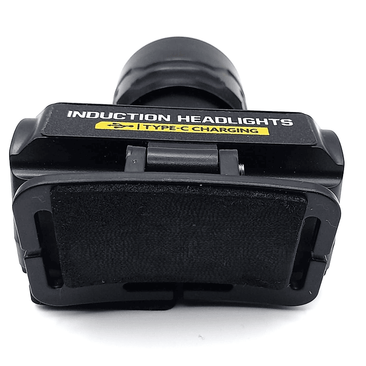 Linterna Frontal LED con Sensor de Inducción  |  Recargable Tipo-C, Zoom y Alta Potencia 7