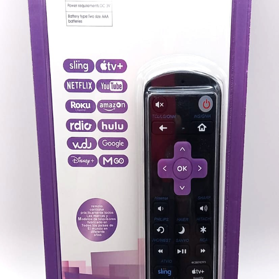 Control Remoto Universal Roku IRM-11543 | Compatible con TV y Streaming, Botones Directos 3