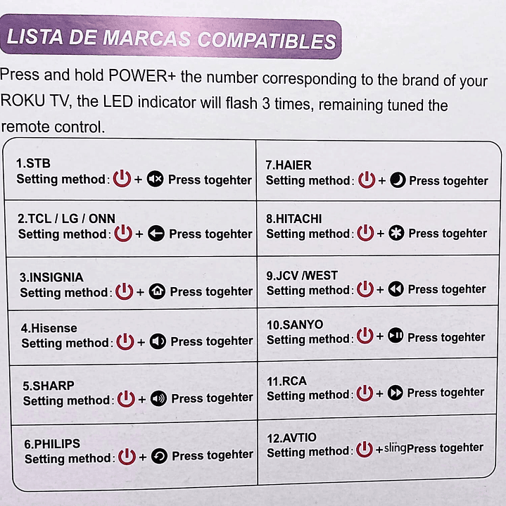 Control Remoto Universal Roku IRM-11543 | Compatible con TV y Streaming, Botones Directos 5