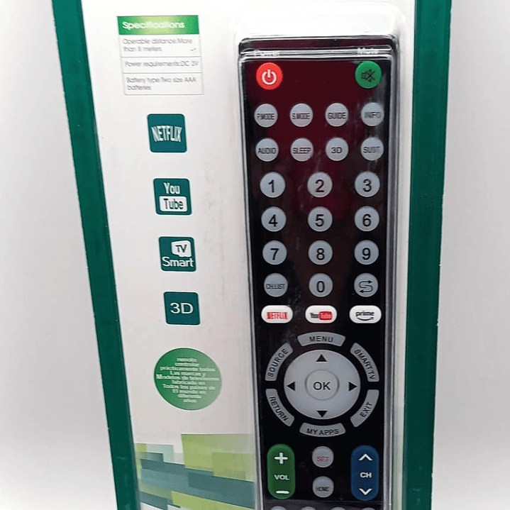 Control Remoto Universal IRM-06164  Compatible con diversos marcas de Smart TV, Netflix y YouTube 6