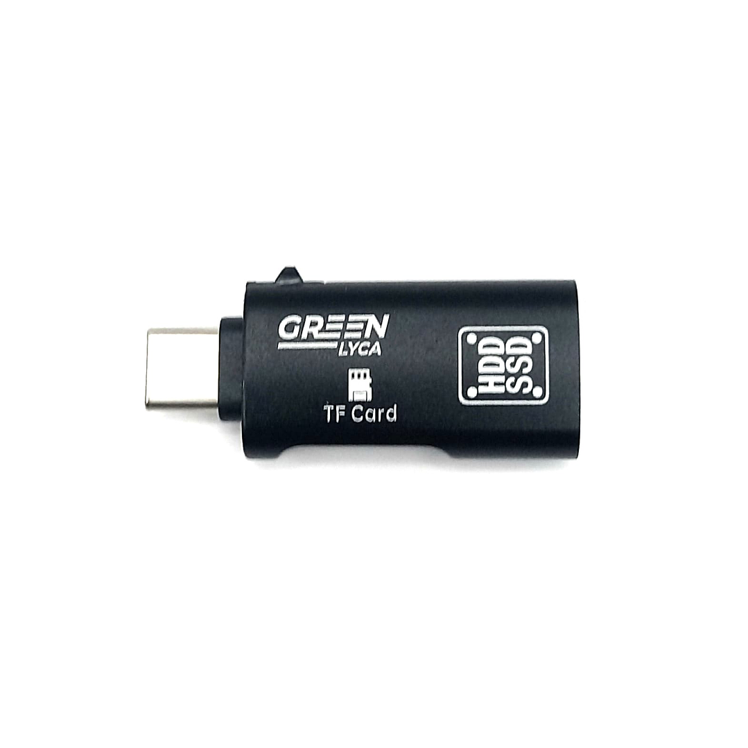 Adaptador USB 3.0 a Tipo-C OTG Green Lyca  |  Lector de Tarjeta TF para Smartphone, Tablet y Laptop 1
