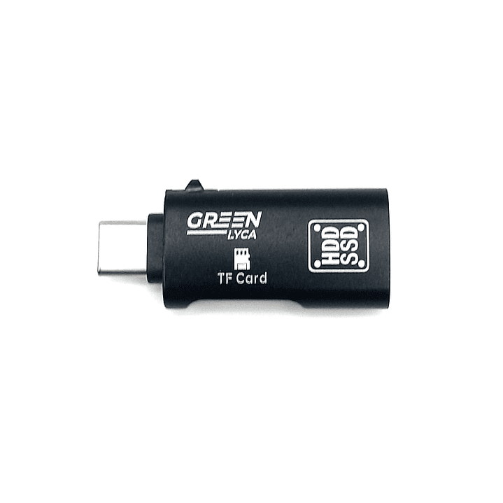 Adaptador USB 3.0 a Tipo-C OTG Green Lyca  |  Lector de Tarjeta TF para Smartphone, Tablet y Laptop 1