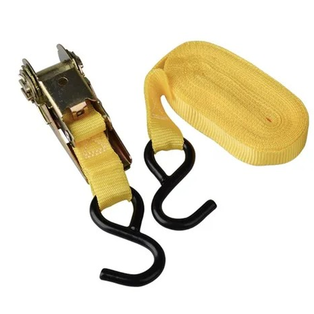 Tensores de Carga TASBEL 4.5M x 25MM  |  Set de 4 con Cinta Plana y Alta Resistencia 1