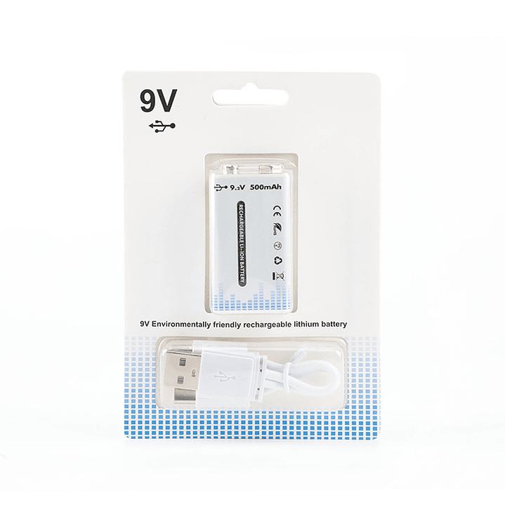 Batería Recargable 9V  |  Recargable por USB  |  Litio 1000mAh  |  Ecológica y Reutilizable para Electrónica 4