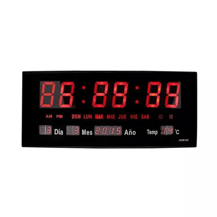 Reloj Digital de Pared LED  | Calendario, Temperatura, Alarma y Día en Español 3