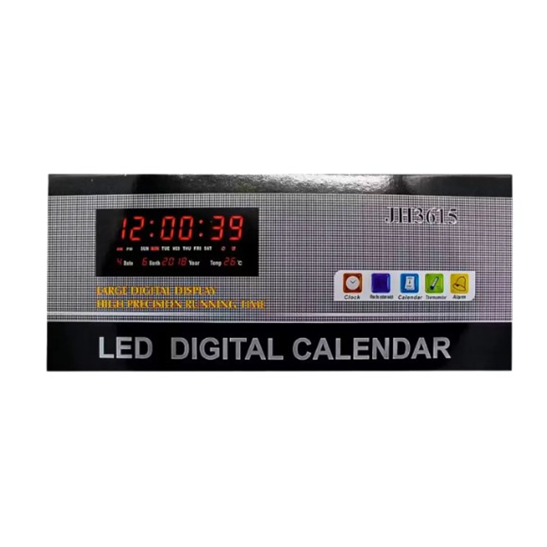 Reloj Digital de Pared LED  | Calendario, Temperatura, Alarma y Día en Español 6