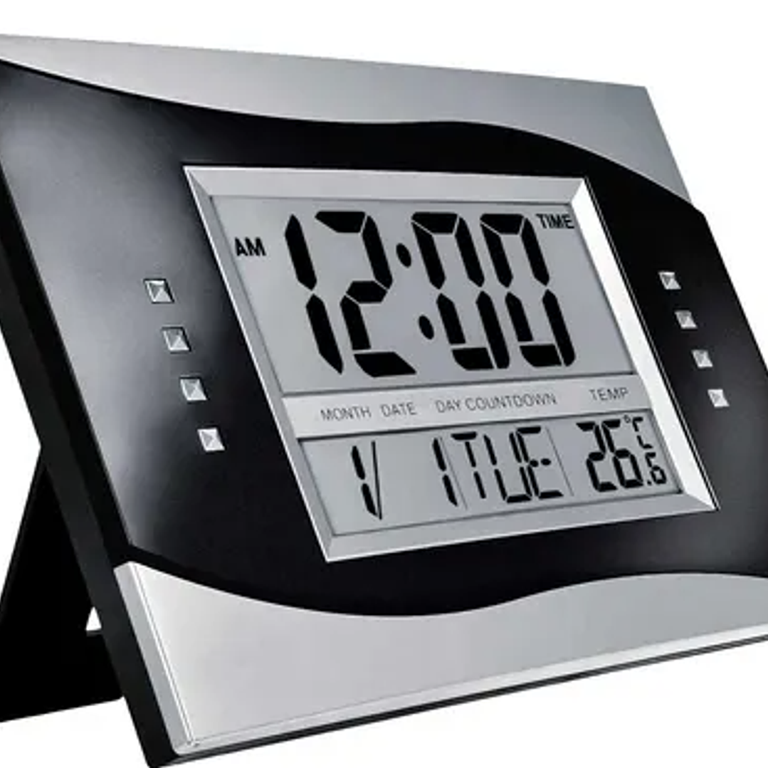 Reloj Digital de Escritorio LED  | Calendario, Temperatura, Alarma y Cuenta Regresiva 1