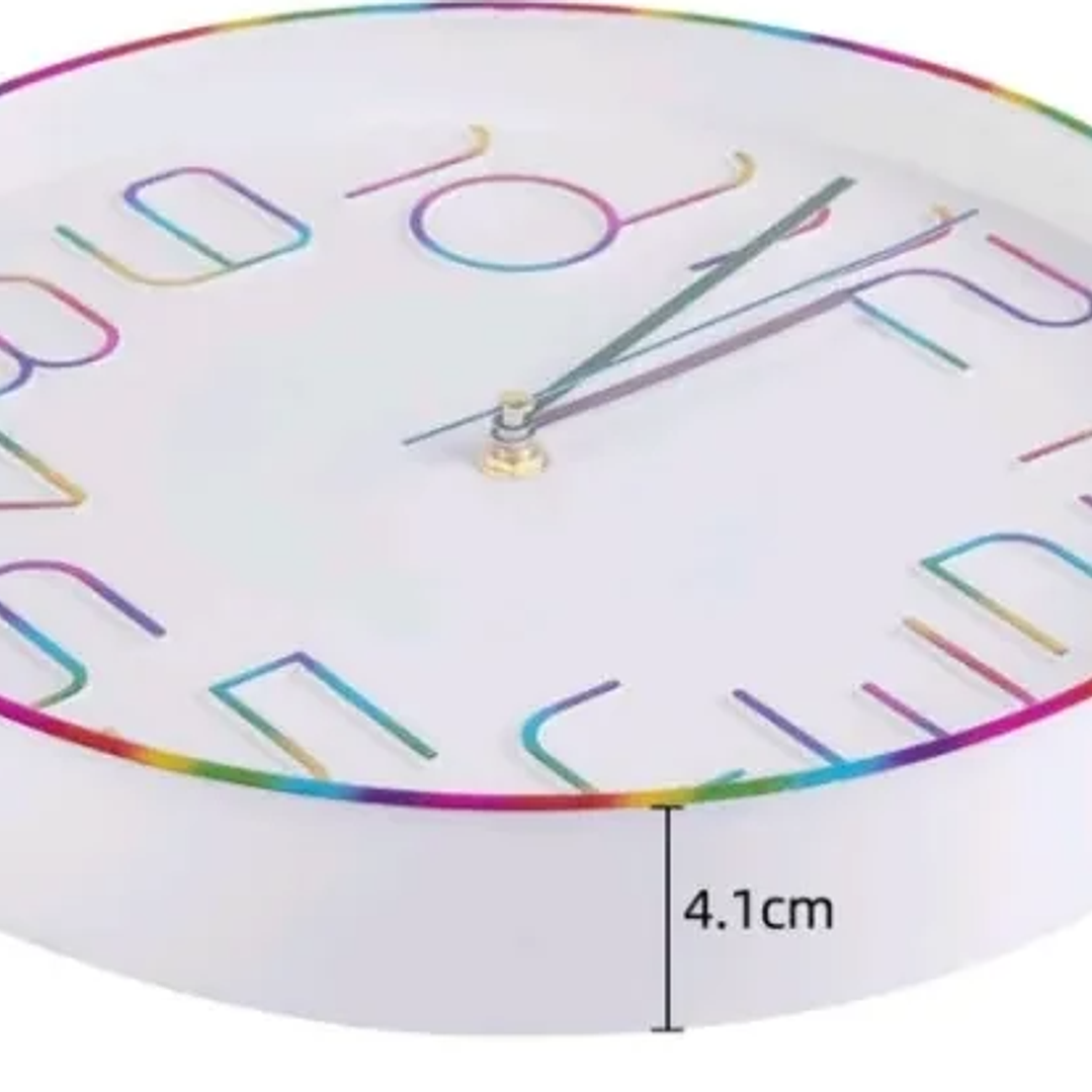 Reloj de Pared Decorativo Multicolor | Diseño Moderno y Números Artísticos 2