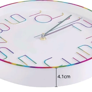 Reloj de Pared Decorativo Multicolor | Diseño Moderno y Números Artísticos