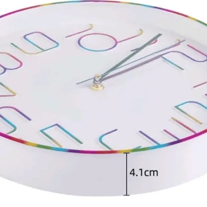 Reloj de Pared Decorativo Multicolor | Diseño Moderno y Números Artísticos 2
