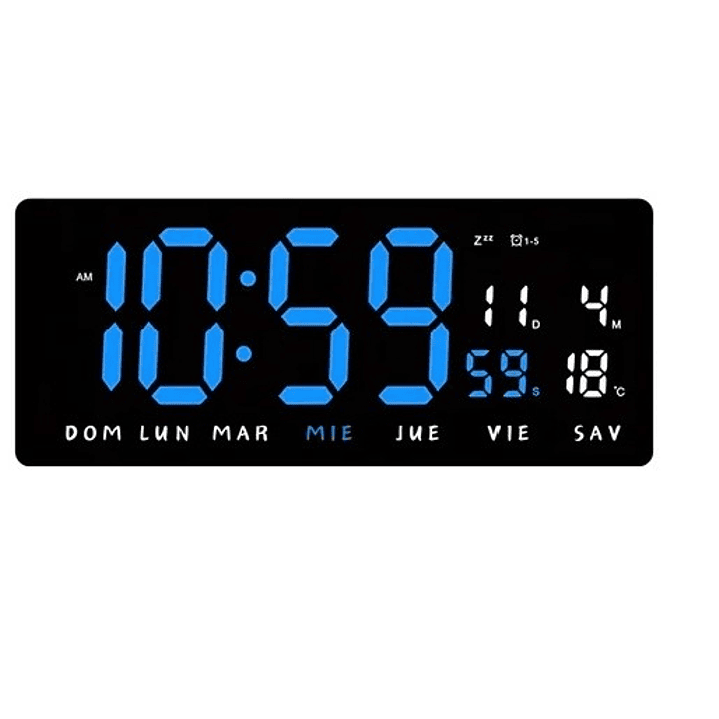 Reloj Digital LED de Pared  |  Calendario, Temperatura y Alarma Multifunción 3