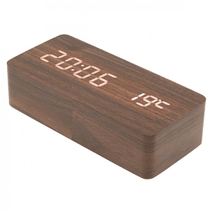 Reloj Digital LED con Control de Voz  Alarma, Calendario y Temperatura