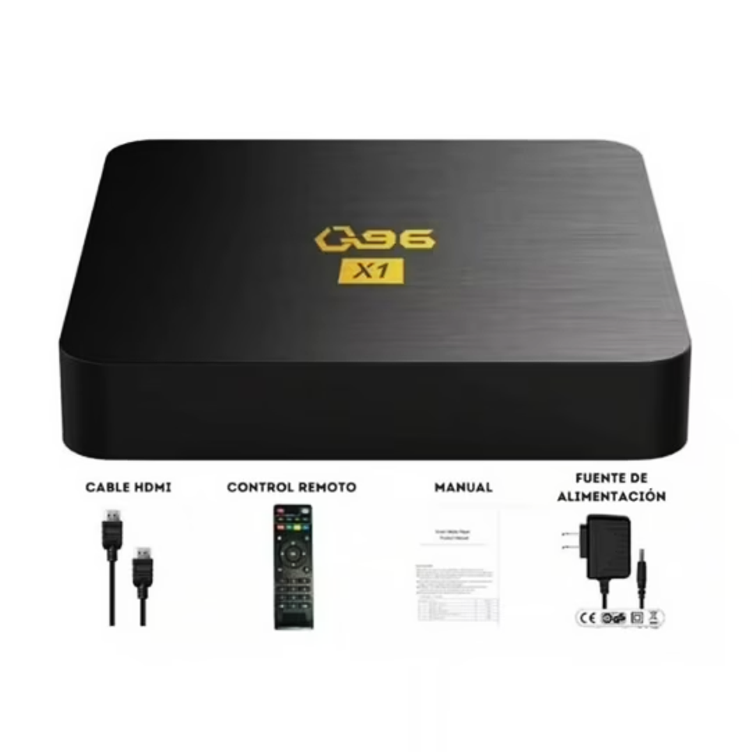 Android TV Box X96 X1  4K Ultra HD, WiFi, Control Remoto y Apps Streaming 4