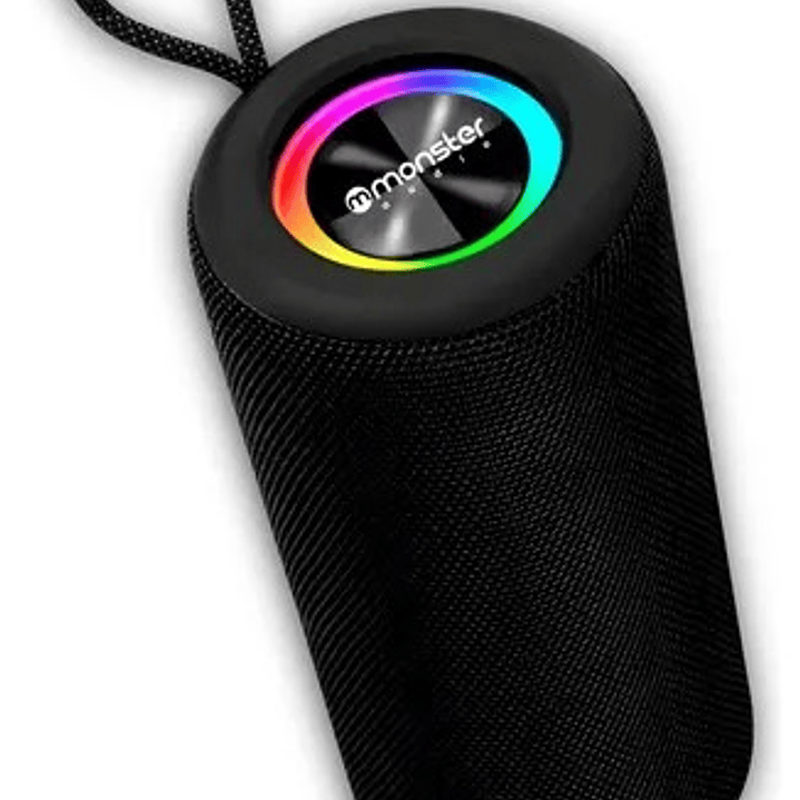 Parlante Bluetooth Monster P468N  Portátil, TWS, Luz LED RGB y Sonido Envolvente 5