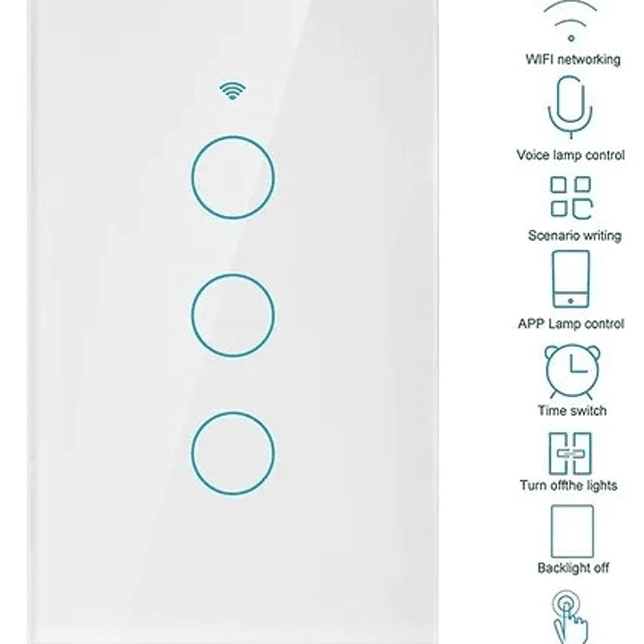 Interruptor Inteligente WiFi Touch  | Control Remoto, Diseño Moderno y Domótica 3